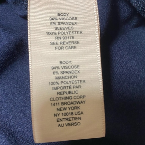 Philosophy 1X woman Navy Blue Ruffle Sleeve NWT - Picture 5 of 8